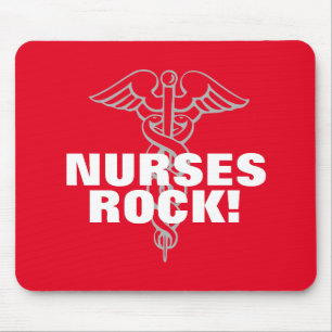 NURSES ROCK mousepad Geschenkidee für Pflegewoch