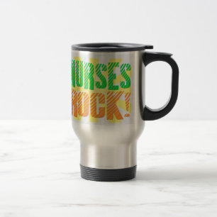 Nurses Rock, Orange und Green Fun Reisebecher