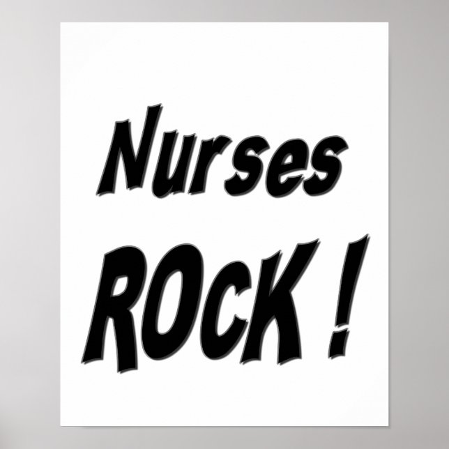 Nurses Rock! Poster Print (Vorne)