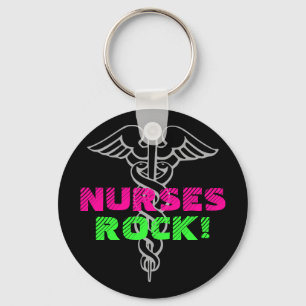 Nurses Rock Schlüsselanhänger Neonfarben