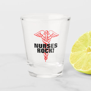 Nurses Rock Shot Glas - Funny Pflegegeschenk Ideen