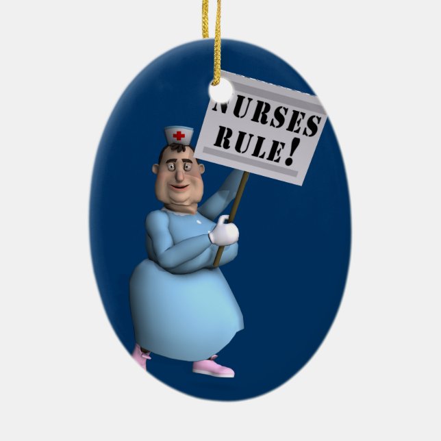 Nurses Rule! Keramikornament (Hinten)