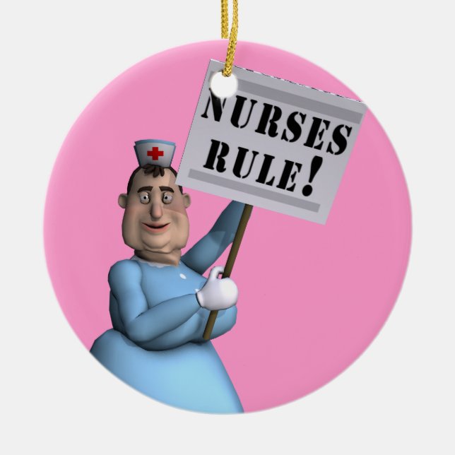 Nurses Rule! Keramikornament (Vorne)