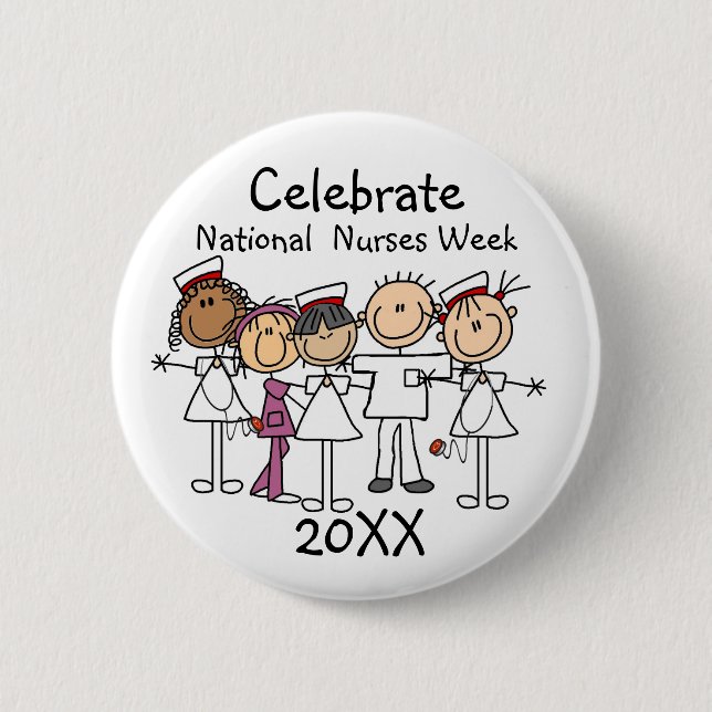 Nurses Week 2022 T-Shirts und Ohrs Button (Vorderseite)