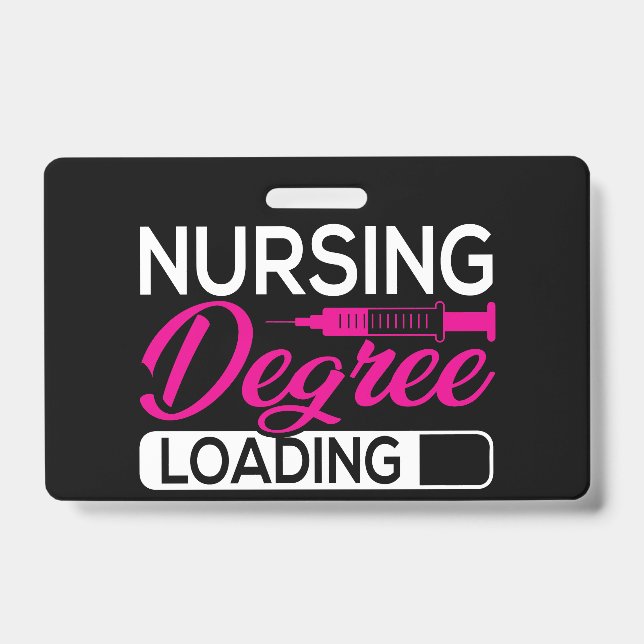 Nursing Degree Loading Future Nurse Customizable Ausweis (Front)