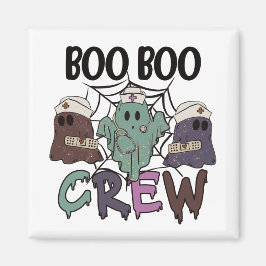 Nursing Halloween Boo Boo Crew Ghost Magnet