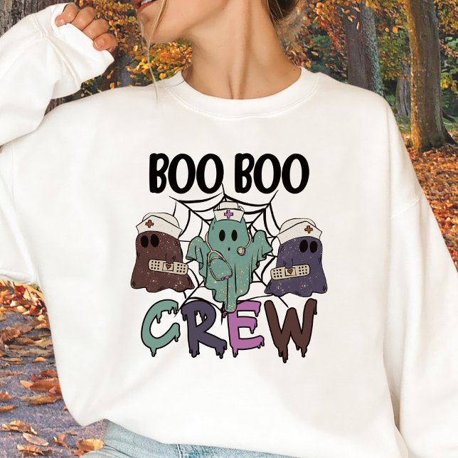 Nursing Halloween Boo Boo Crew Ghost Sweatshirt (Von Creator hochgeladen)