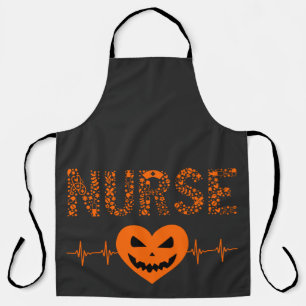 Nursing Halloween Boo Halloween Orange Ghost Schürze