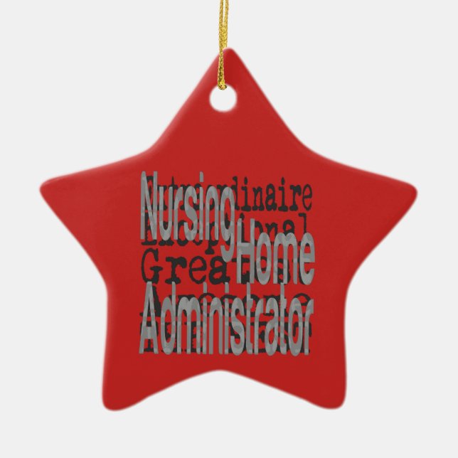 Nursing Home Administrator Außerordentliche Keramik Ornament (Vorne)