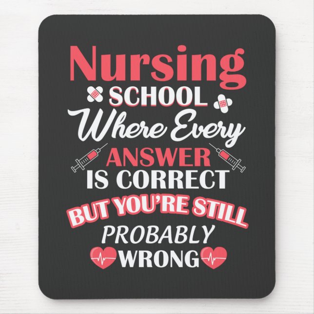 Nursing Life | Nursing School Student Mousepad (Vorne)
