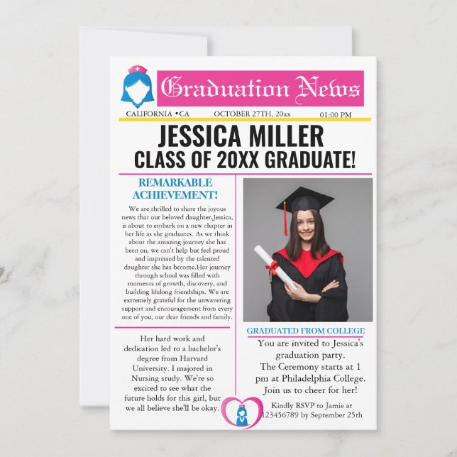 Nursing Newspaper Uni Einmalige Ankündigung (Vorderseite)