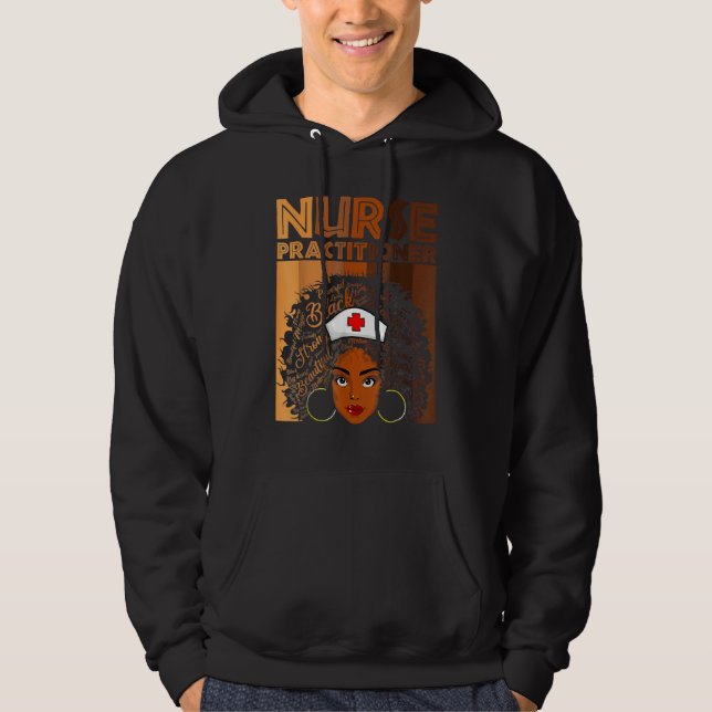 Nursing Practitioner Nurse For Women American Afri Hoodie (Vorderseite)