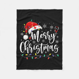 Nursing Rn Lpn Stethoscope Weihnachtslicht Fleecedecke