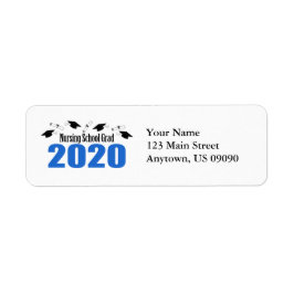 Nursing School Grad 2020 Caps and Diplomas (blau)