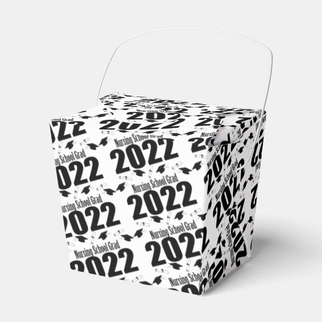 Nursing School Grad 2022 Abschluss (schwarz) Geschenkschachtel (Vorderseite)