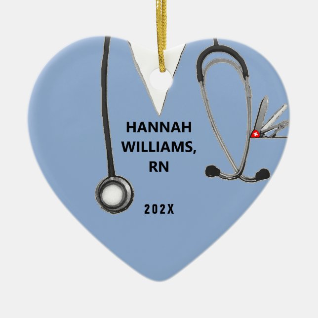 Nursing School Grad Foto Keramik Ornament (Vorne)