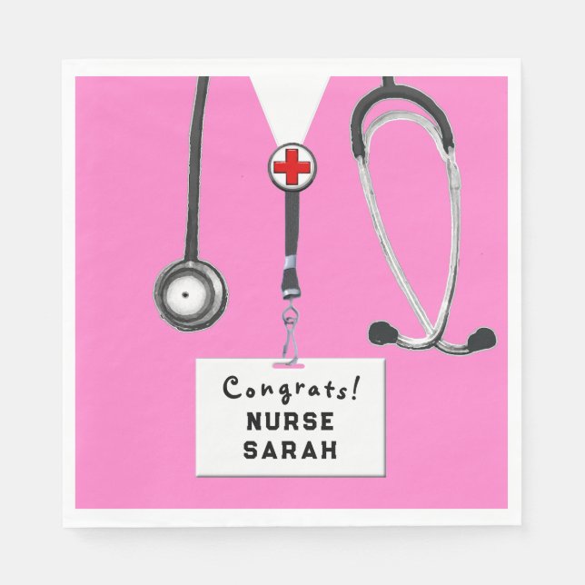 Nursing School Graduation Party Serviette (Vorderseite)