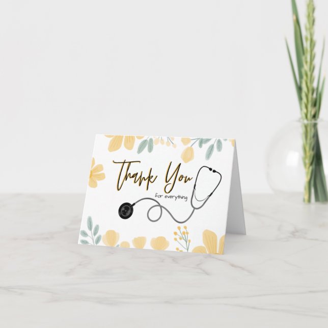 Nursing Thank You Card Dankeskarte (Vorderseite)