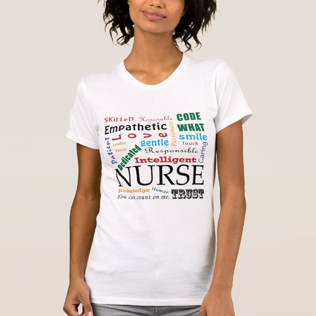 Nursing Traits Tee Shirts Nurse's Week Vielen Dank (Vorderseite)