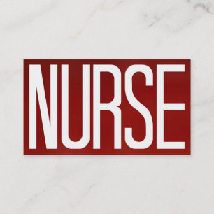 Nurve Bold Red Business Card Visitenkarte