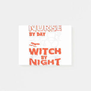 Nurve by Day Hexe by Night Halloween Pumpkin Spic Post-it Klebezettel