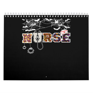 Nurve Halloween Shirt Geschenk mit Kürbisboospinne Kalender