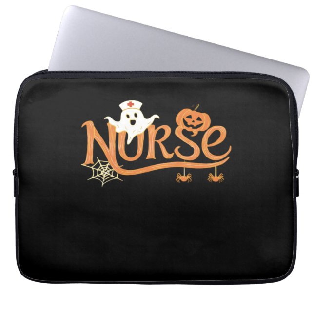 Nurween Niedlich Ghost und Pumpkin Essential T Laptopschutzhülle (Vorderseite)