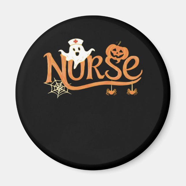 Nurween Niedlich Ghost und Pumpkin Essential T Magnet (Vorne)