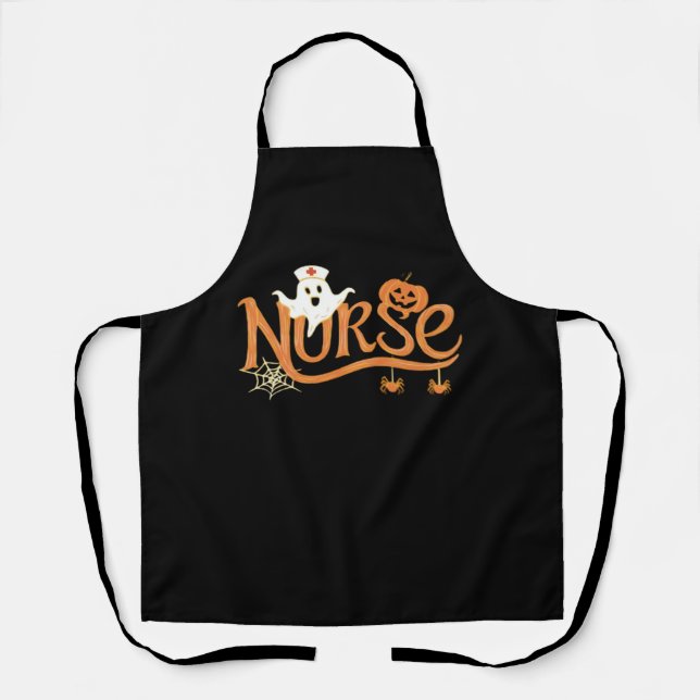Nurween Niedlich Ghost und Pumpkin Essential T Schürze (Vorderseite)