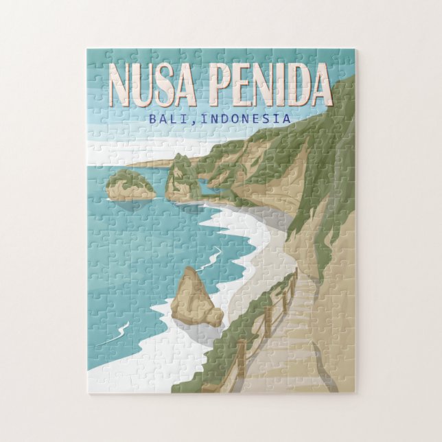 Nusa Penida Beach Bali Indonesien Vintag (Vertikal)
