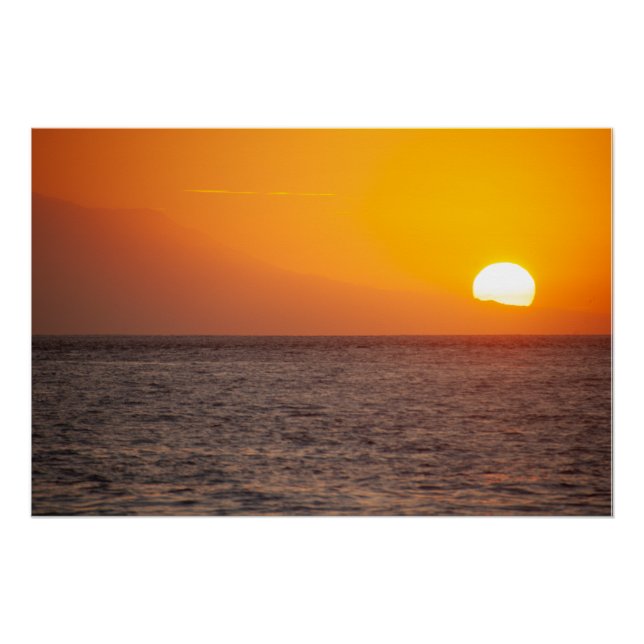 Nusa Penida Golden Sunset Bali Art Poster (Vorderseite)