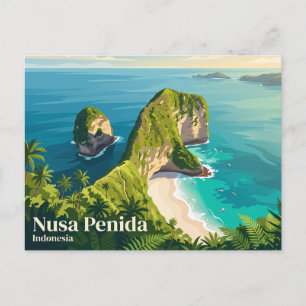 Nusa Penida Indonesien Postkarte
