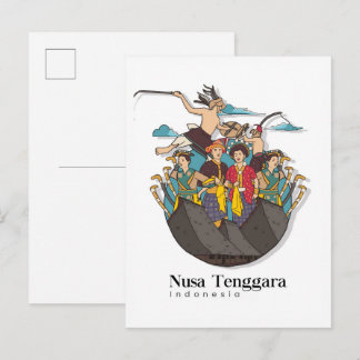 Nusa Tenggara Indonesia Travel Postkarte