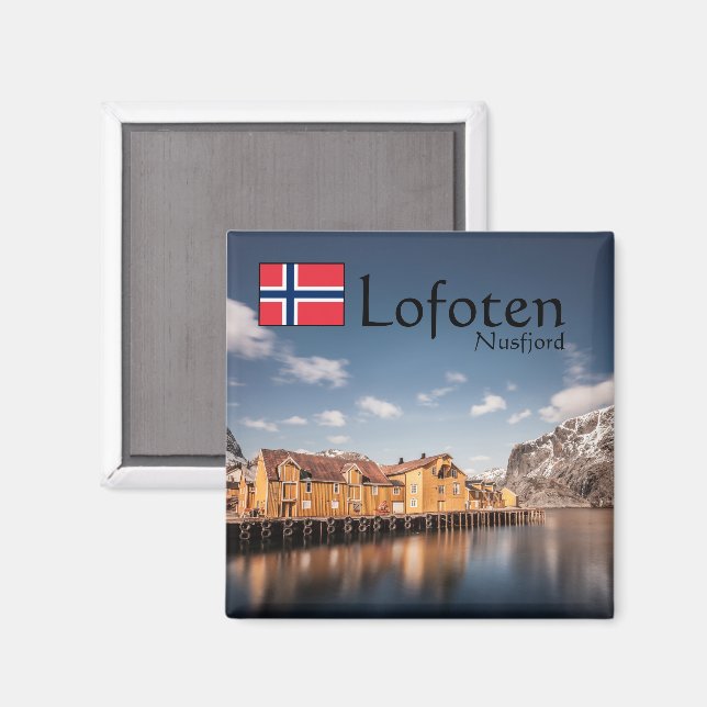 Nusfjord Lofoten Magnet (Vorderseite/Rückseite)