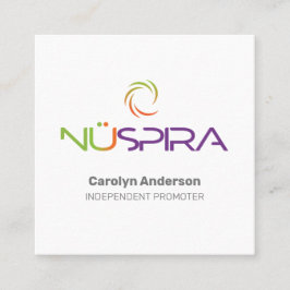 NuSpira White Business Card Quadratische Visitenkarte