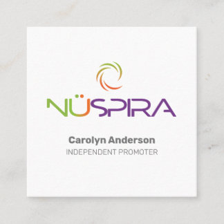 NuSpira White Business Card Quadratische Visitenkarte