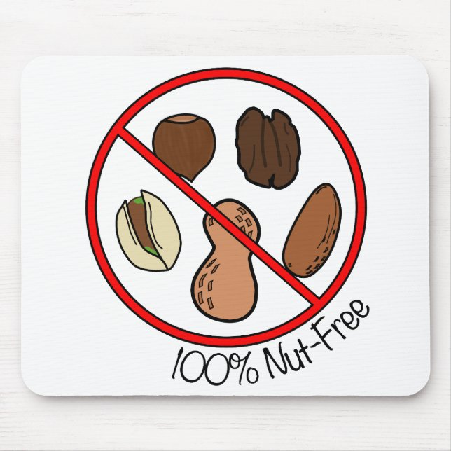 Nuss 100% frei (Baum-Nüsse u. Erdnüsse) Mousepad (Vorne)