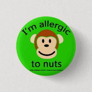 Nuss-Allergie-Grün Button