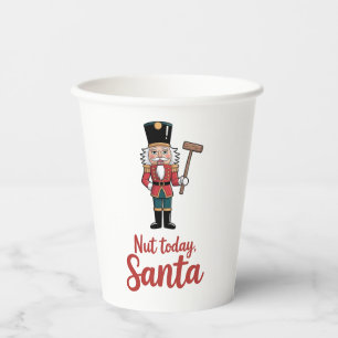 Nuss Heute Santa Lustiger Nussknacker Weihnachten  Pappbecher