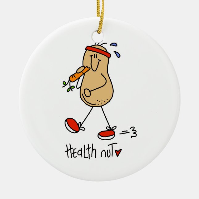 Nuss-T - Shirt und -Geschenke Keramikornament (Vorne)