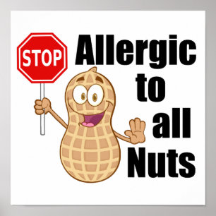 Nussallergie-Warnung Poster