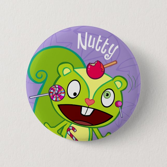 Nussartiger niedlicher Knopf Button (Vorderseite)