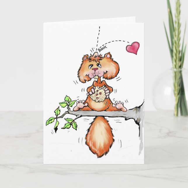 Nussartiger Valentinsgruß Feiertagskarte (Vorderseite)