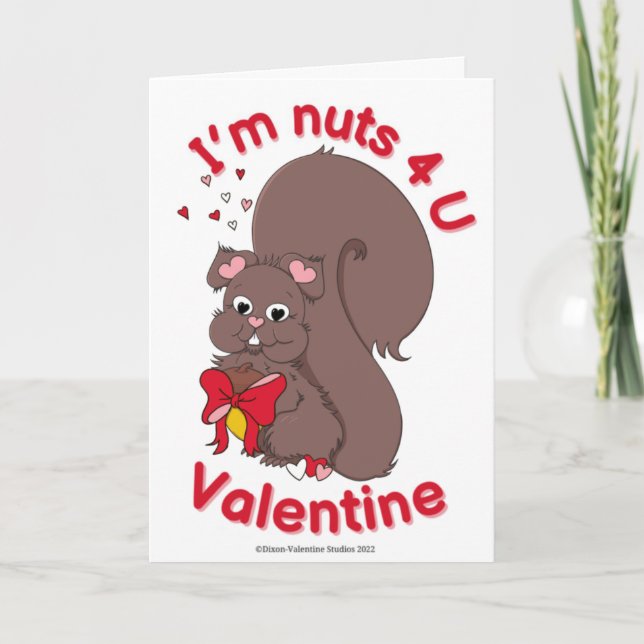 Nüsse für Ihre Valentintagskarte Karte (Vorderseite)