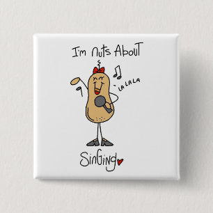 Nüsse für Singen T-Shirts und Geschenke Button