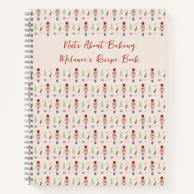 Nüsse über das Backen Nutcracker Funny Holiday Rez Notizbuch (Vorderseite)