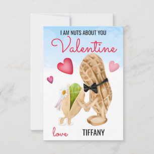 Nüsse über dich Funny Pun Couple Valentine Mitteilungskarte