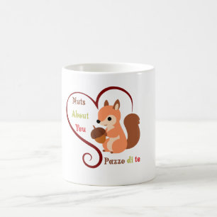 Nüsse über dich - zweisprachiges Eichhörnchen Kaffeetasse