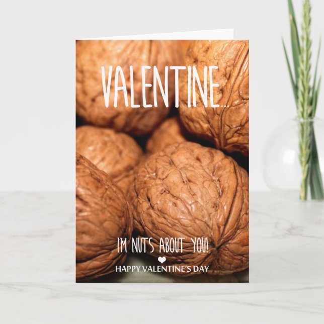 Nüsse über euch Valentinstag Feiertagskarte (Vorderseite)