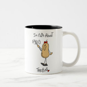 Nüsse über Lehr-T-Shirts und Geschenke Zweifarbige Tasse